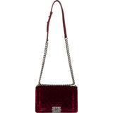 Chanel Quilted Velvet Medium Boy Crossbody Bag