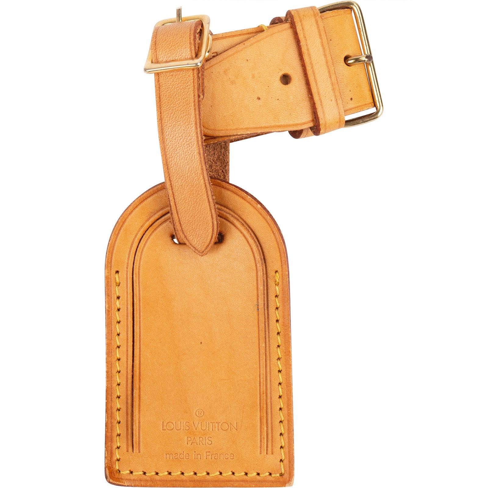 [🔄️B21 / F22] Louis Vuitton Vachetta Leather Luggage Tag - vintageandkickz