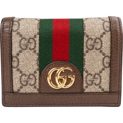 Gucci Monogram Ophidia GG Card Mini Wallet