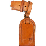 [🔄️B10 / F46] Louis Vuitton Brown Leather Luggage Tag - vintageandkickz