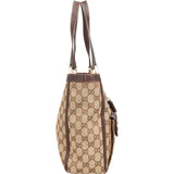 Gucci Monogram GG Canvas Abbey Double Pocket Tote Shoulder Bag