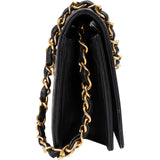 Chanel Quilted Lambskin Small 24K Gold Single Flap Shoulder Bag