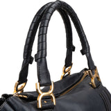 Chloé Noir Grained Calfskin Marcie Handbag
