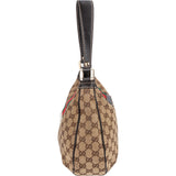 Gucci Monogram GG Canvas Sherry Line Web Stripe Hobo Shoulder Bag