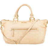 Miu Miu Quilted Leather Bowler Handbag