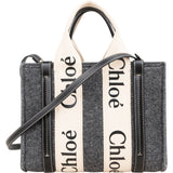 Chloé Felt Small Woody Tote Crossbody Handbag