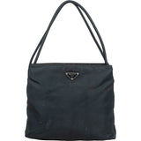 Prada Blue Nylon Triangle Shoulder Bag