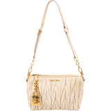 Miu Miu Matelassé Leather Padlock Shoulder Bag