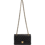 Chanel Quilted Lambskin 24K Gold Small Double Flap Shoulder Bag