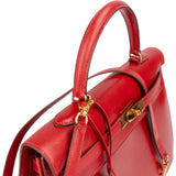 Hermès Rouge Vif Box Leather Kelly Sellier 35 Handbag