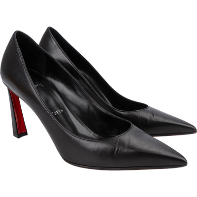 Christian Louboutin Black Leather Asticoc Pumps (37)