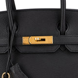 Hermès Noir Togo Leather Gold Birkin 30 Handbag (2015)