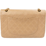 Chanel Quilted Lambskin 24K Gold Double Flap Shoulder Bag