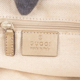 Gucci Monogram GG Canvas Metallic Leather Sukey Hobo Handbag