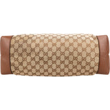 Gucci Monogram GG Canvas Web Tote Shoulder Bag