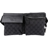 Gucci Monogram GG Canvas Black Belt Crossbody Bag