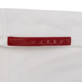 Prada Classic White Sports Emblem Long Polo Shirt (L)
