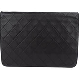 Chanel Quilted Lambskin 24K Gold Single Flap Crossbody Bag
