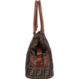 Fendi Monogram FF Zucca Canvas Villa Borghese Star Handbag