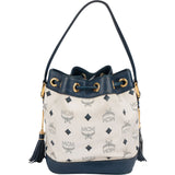 MCM Monogram Visetos Drawstring Bucket Handbag