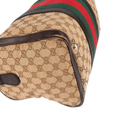 Gucci Monogram GG Sherry Line Web Boston Handbag