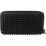 Christian Louboutin Black Leather Panettone Spikes Wallet