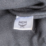 MCM Monogram Visetos Black and White Vertical Stripe Liz Clutch Shoulder Pochette Bag - vintageandkickz