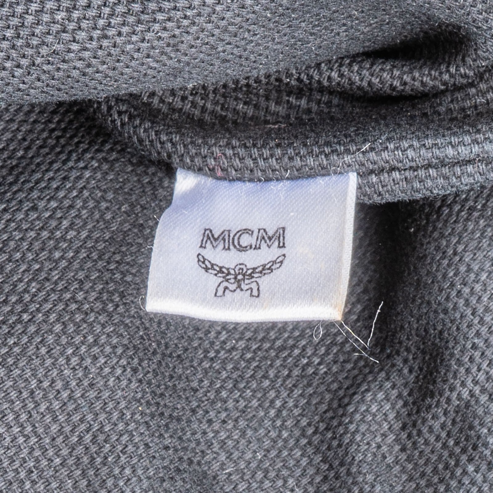 MCM Monogram Visetos Black and White Vertical Stripe Liz Clutch Shoulder Pochette Bag - vintageandkickz