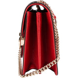 Gucci Red Grained Leather Interlocking GG Crossbody Bag
