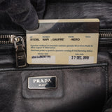 Prada Black Matelassé Nappa Leather Gaufre Hobo Handbag