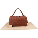 Bottega Veneta Grained Intrecciato Leather Boston 40 Handbag