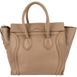 Céline Brown Calfskin Leather Luggage Handbag