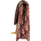 Christian Dior Trotter Monogram Canvas Saddle Wallet On Chain Crossbody Bag