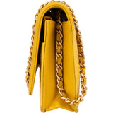 Chanel Caviar Leather CC Wallet On Chain Crossbody Bag