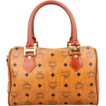 MCM Monogram Visetos Boston Handbag - vintageandkickz