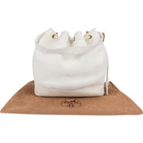 Hermès White Leather Market GM Tsubal Bucket Shoulder Bag