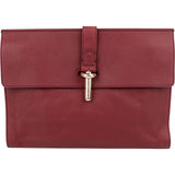 Balenciaga Pebbled Leather Toggle Clutch
