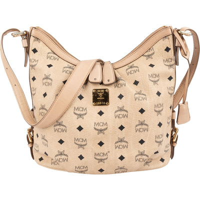 MCM Monogram Visetos Hobo Crossbody Bag
