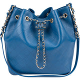 Chanel Quilted Lambskin Egyptian Amulet Drawstring Bucket Shoulder Bag