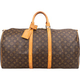 Louis Vuitton Monogram Canvas Keepall 55 Travel Bag