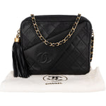 [🔄️B23 / F14] Chanel Quilted Lambskin Vintage Tassel Camera Crossbody Bag - vintageandkickz