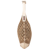 Gucci Monogram GG Canvas Web Detail Hobo Shoulder Bag