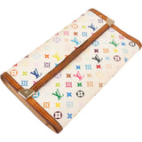 [🔄️B06 / F72] Louis Vuitton Canvas Multicolor Monogram Sarah Wallet - vintageandkickz