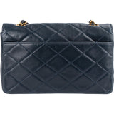 Chanel Quilted Lambskin 24K Gold Single Flap Crossbody Bag