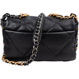 Chanel 19 Quilted Lambskin Leather Single Flap Crossbody Bag