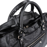 Balenciaga Noir Arena Leather City Handbag
