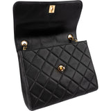 Chanel Quilted Lambskin Rectangular Single Flap Crossbody Bag
