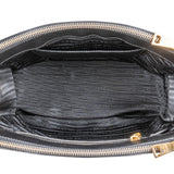 Prada Noir Saffiano Leather Small Galleria Handbag