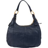 Prada Navy Calf Leather Vitello Daino Shoulder Bag