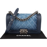 Chanel Quilted Lambskin Boy Single Flap Crossbody Bag xx maße - vintageandkickz